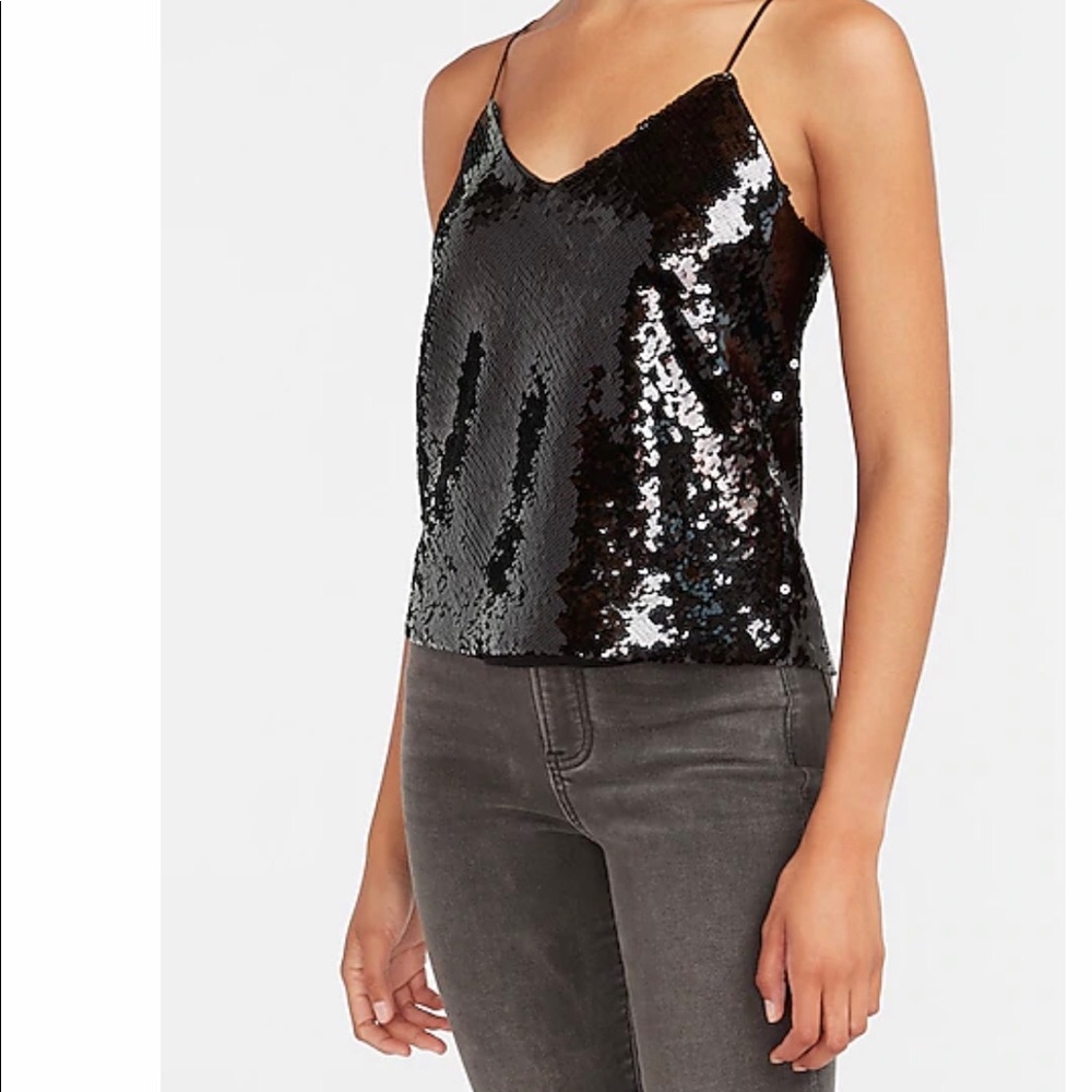 Cropped Sequin Cami